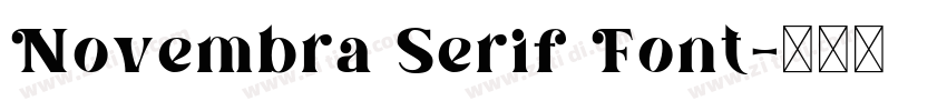 Novembra Serif Font字体转换